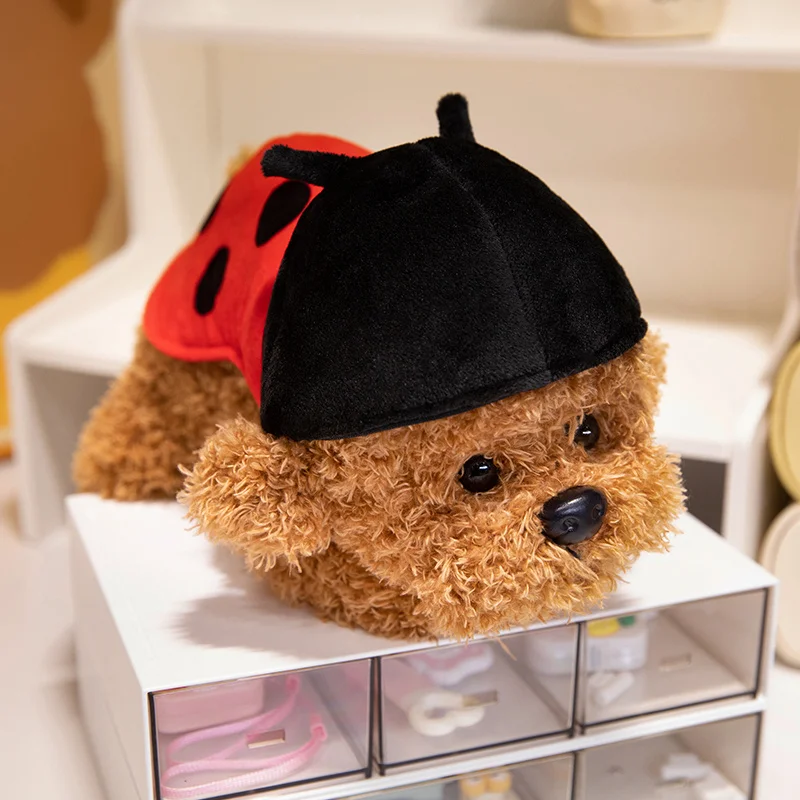 Magnetic Teddy Dog Simulated Lng Hair Animals Soft Dolls Stuffed Plush Toys Throw Pillow Funny Dress Up Birthday Gifts For Girls