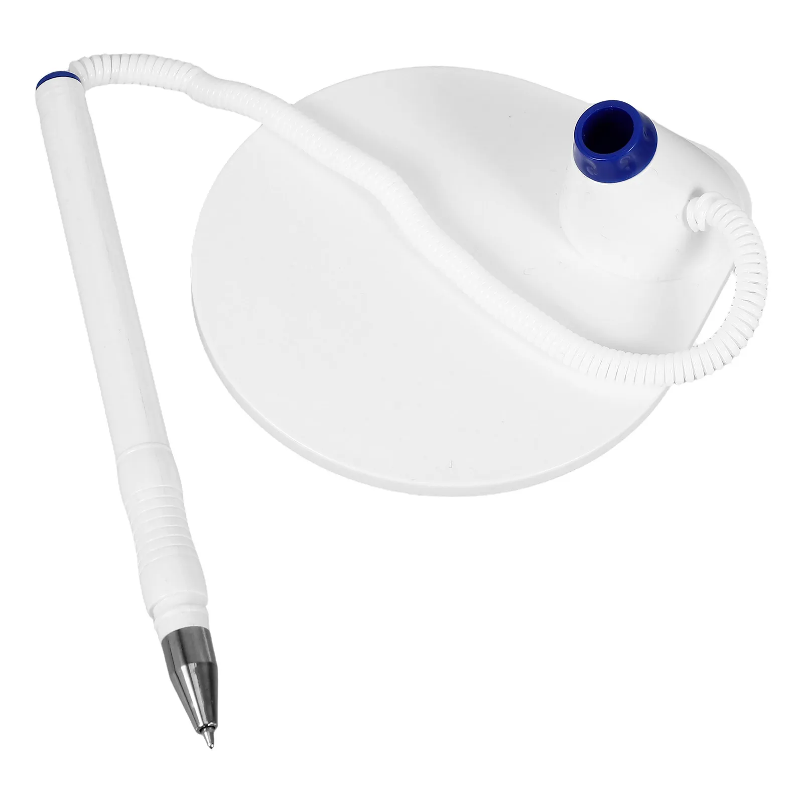 

Chain Desk Pen with Plastic Holder Base Smooth Ballpoint for Counter Office Bank Home School Ergonomic Signing Tool