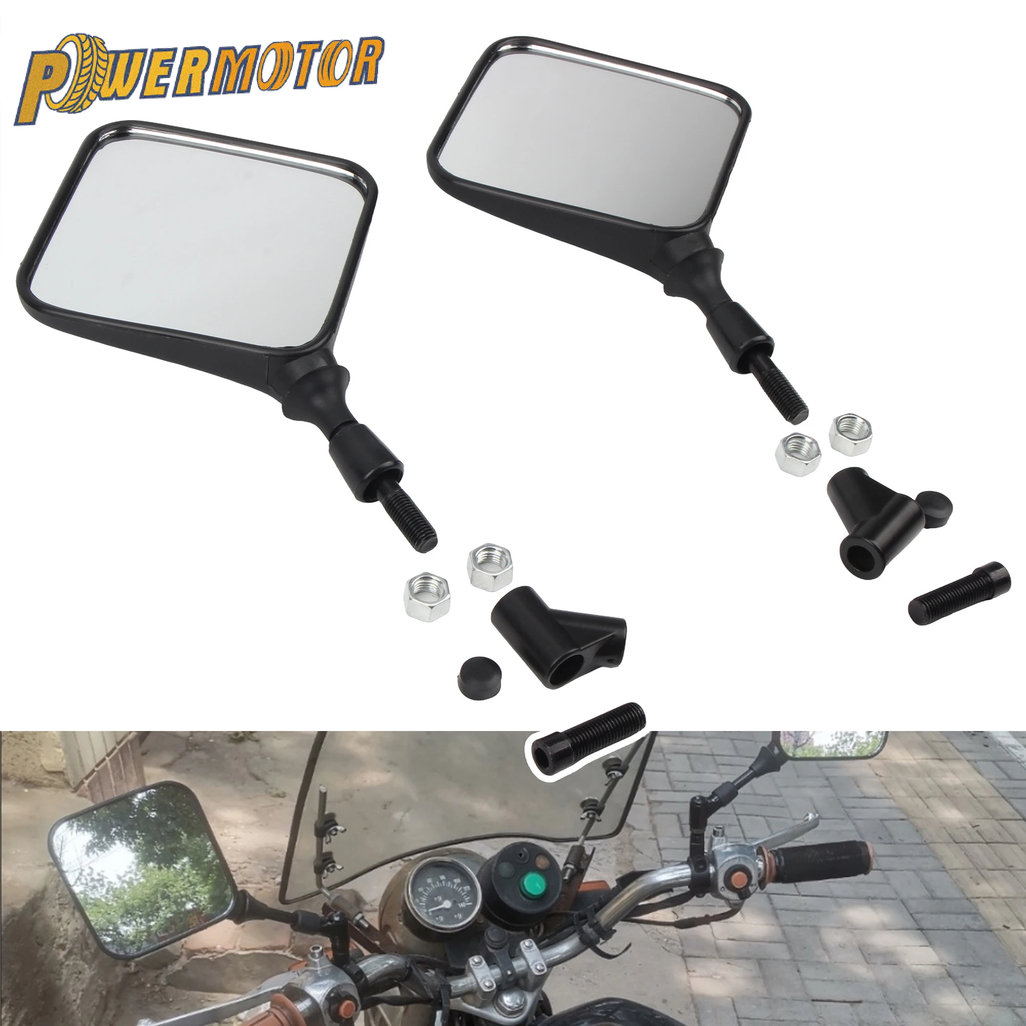 Universeller Moped-Roller-Dirtbike-Supermoto-Rückspiegel für Suzuki DR 650 350 200 250 DRZ400 Motorrad-Rückspiegel