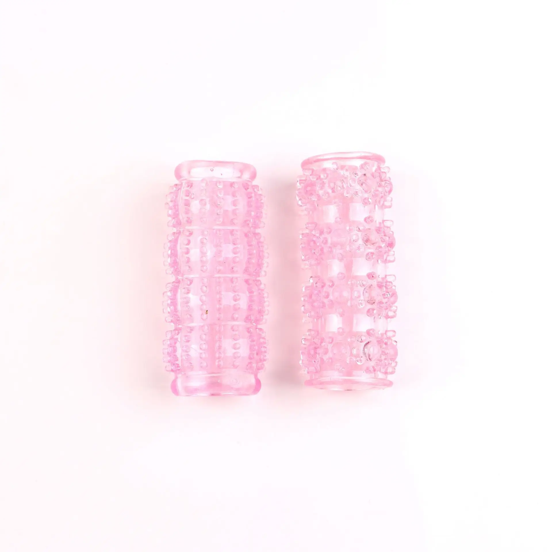 Double-Ring Crystal Ring for Men: Physical Ejaculation Control Condom with Delay-Enhancing Nubs—Adult Novelty view 2