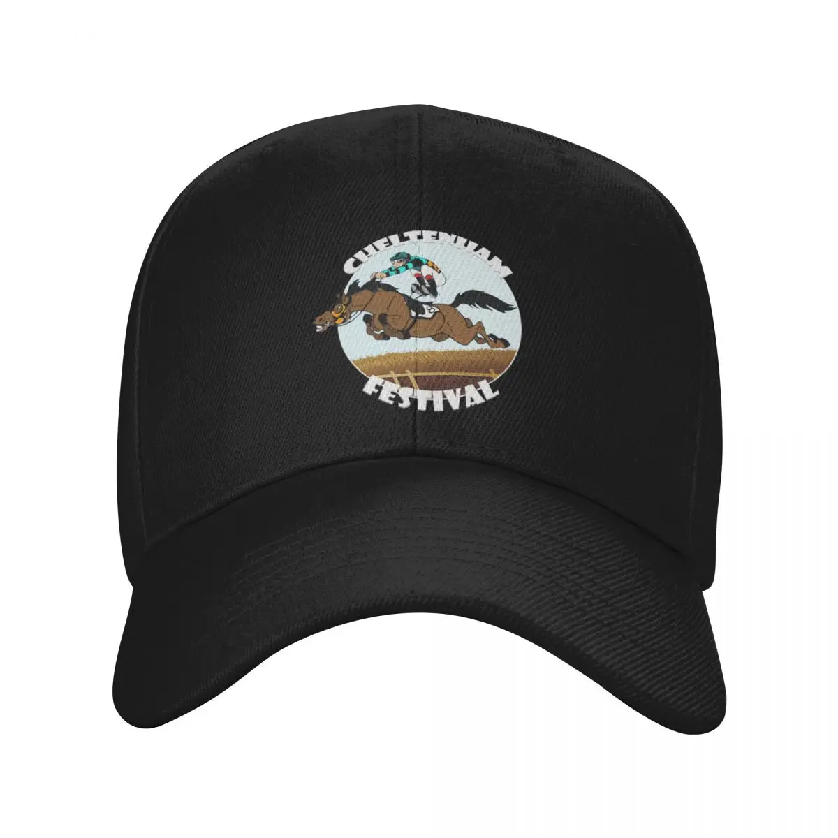 Cheltenham Festival Jumps Racing Illustration Baseball Cap derby hat |-F-| Cosplay Men Hats Women's