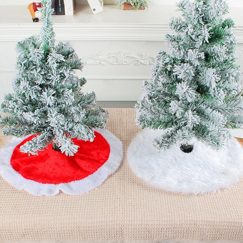 Christmas Tree Skirt Mini Plush Tree Skirt Dining Room Ambience Decoration Plush Christmas Tree Carpet Christmas Tree Decoration