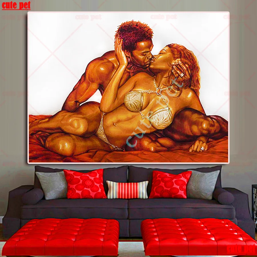 Home Decoration DIY Sexy man woman 5D Diamond Embroidery Cross Stitch kits Abstract Oil Painting Resin Hobby Craft Decoration