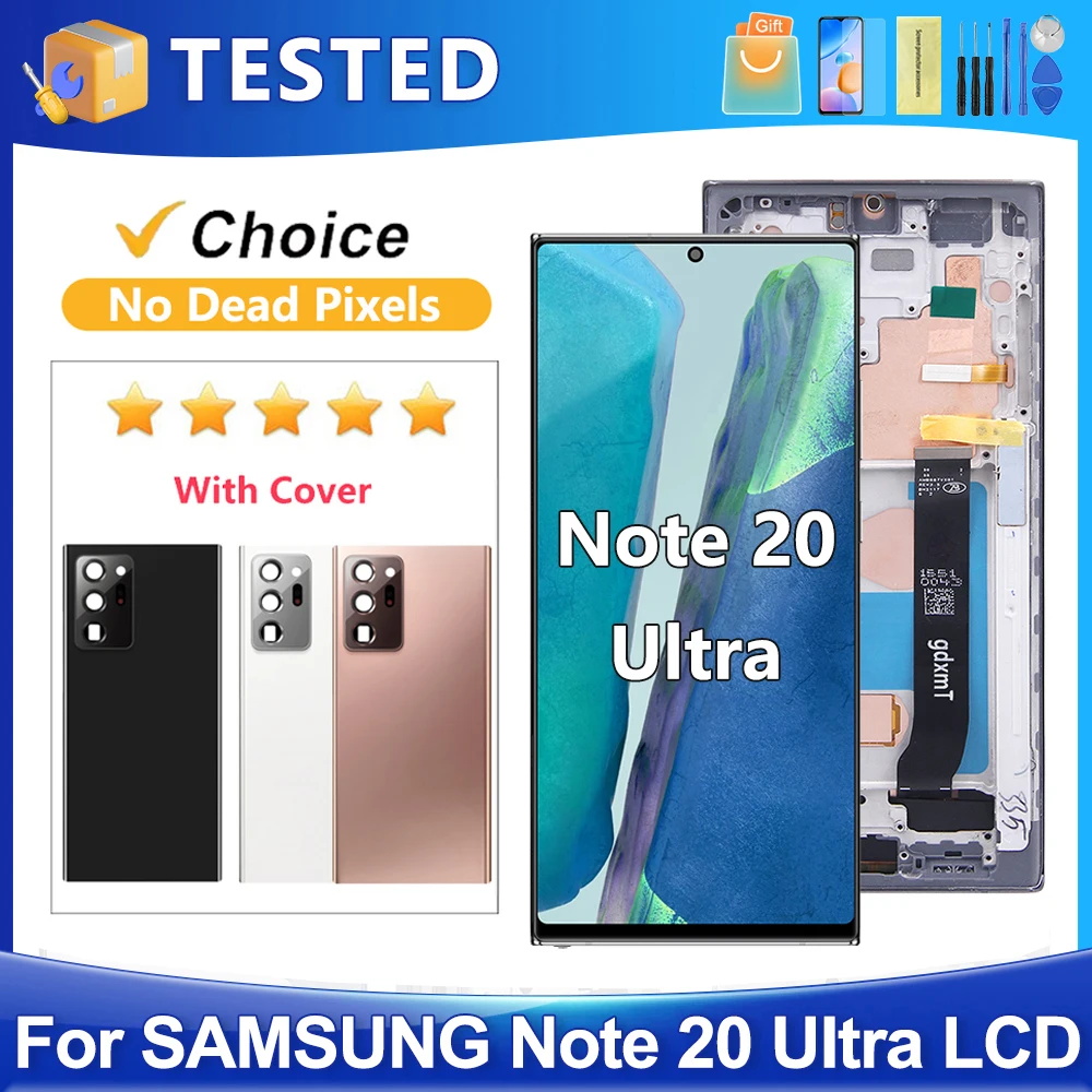 TFT For Samsung Note20 Ultra Screen 4G LCD Touch Screen Replacement +Frame For Samsung Galaxy Note 20 Ultra 5G N986B LCD Display