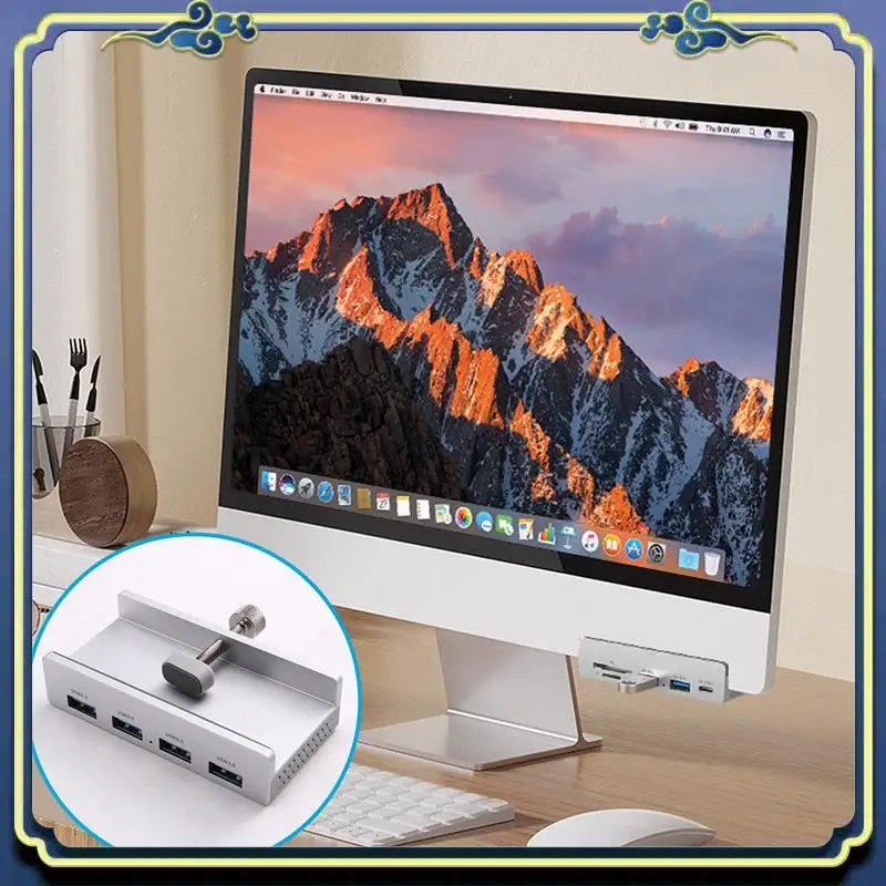 Estação de acoplamento de alumínio A86P-USB3.0 Estação de acoplamento de clipe multifuncional para WINDOWS/MAC OS