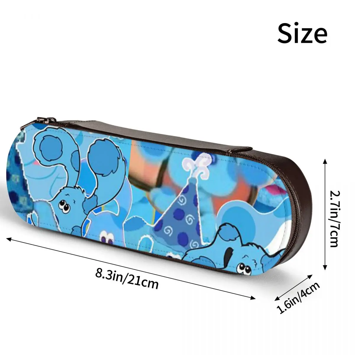 Blue's Clues – trousse à crayons en cuir avec dessin animé Blue Dog, pochette de rangement pour fournitures de papeterie, boîte à stylos, sac à crayons pour enfants, cadeaux