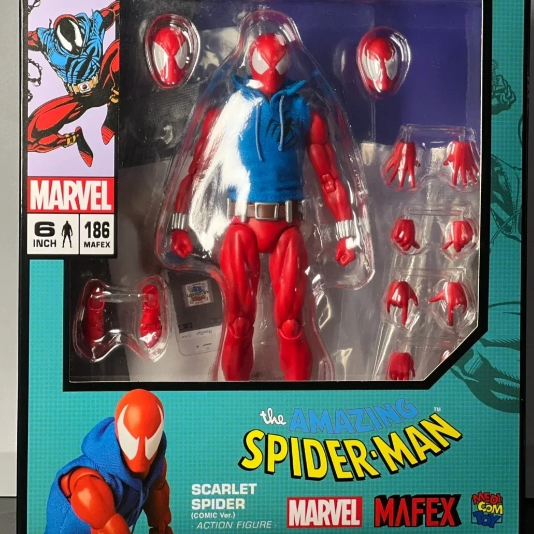

Ct Toys Anime Action Figure Figurine Scarlet Spider Spiderman Mafex 186 The Amazing Spider-Man Comic Version Gifts Toy