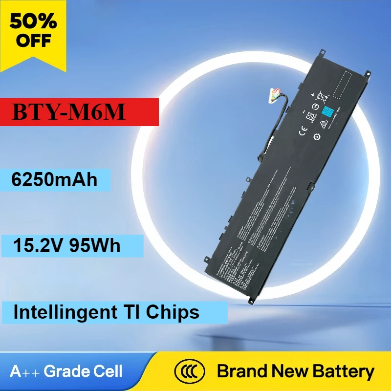 Brand New Laptop Battery BTY-M6M For MSI Creator 15 A10SD A10SF GS66 Stealth 10SFS 10SGS 10SE-045 10UG GE66 Raider 10SFS WS66