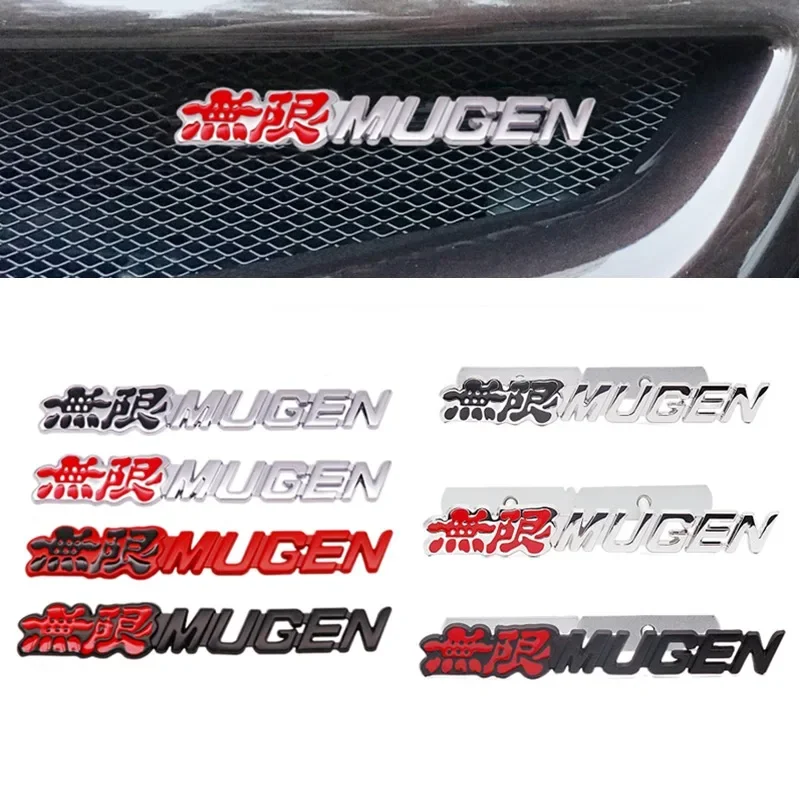 

3D Metal Mugen Logo Front Grill Rear Trunk Car Emblem Badge Sticker Decal For Honda Accord Civic CRV Crosstour HRV City Jazz