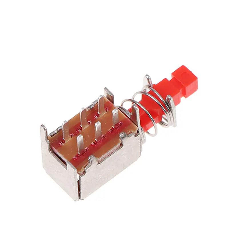 10pcs A03 Directly Key Switch PS-22F02 Double Row 6Pin Self-locking With Spring Without Lock Key Power Switches PS-22F03 - Image 3