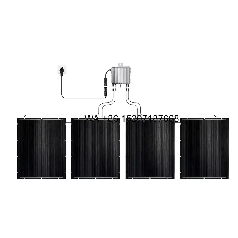 Wmwmnu for Plug and Play on Grid Balcony Solar Energy System 800W Flexible Solar for Building Windows Flexible Modules