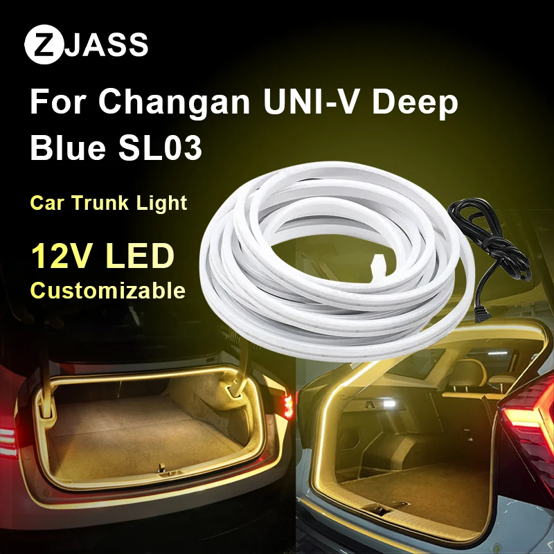 Flexible LED Strip Car Trunk Light For Changan UNI-V Deep Blue SL03 Modified Ambient Lighting Customizable Atmosphere Light ﻿ ﻿