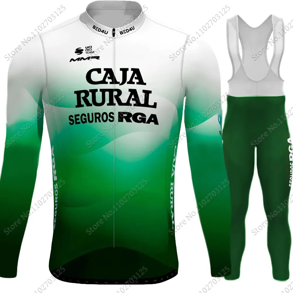 winter-caja-rural-team-cycling-jersey-set-mtb-bike-clothing-roupa-de-bicicleta-de-velo-termico-bib-cycling-wear-2024