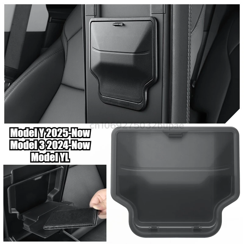 For 2025 2026 Tesla Model Y Juniper (Standard, Premium & Performance) Model YL Model 3 Center Console Armrest Hidden Storage Box
