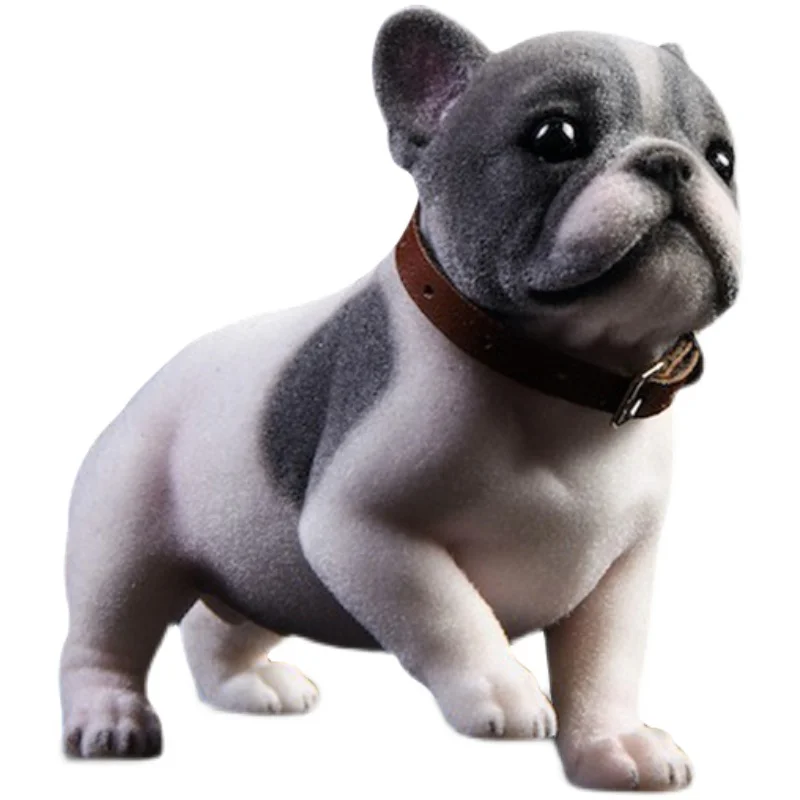 

JXK 1/6 Scale Fluffy Version French Bulldog Doll Compact Cute Series for 12Inch Version Dog Model Accessory Quiet Fleece