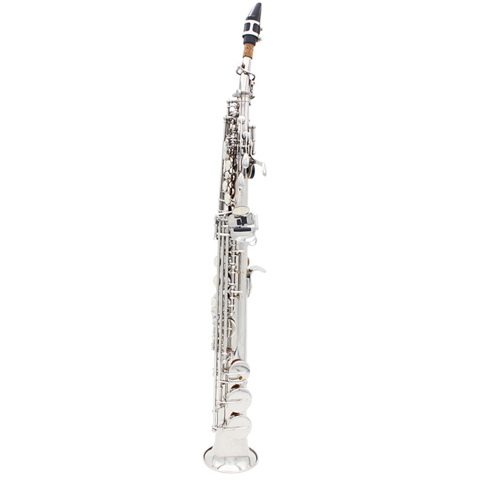 SLADE Soprano Straight Saxophone B Flat Brass Saxophone Professional Sax Soprano Woodwind Instruments with Saxophone Parts