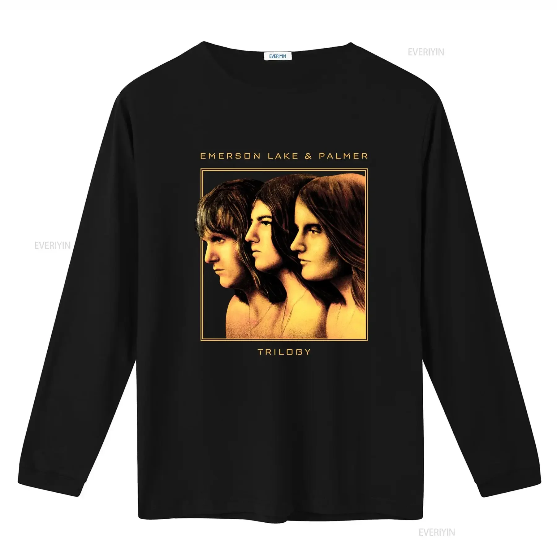 Vintage Emerson Lake Palmer Trilogy Band T Shirt Rock Music Fan Heavy Cotton vintage Washed homme Comfortable Stylish Casual