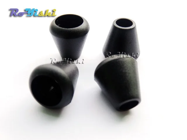 

1000 штук упак. застежка-молния затягивает концы колокольчика без крышки шнура Блокировка пластикового черного Отверстия Размер: 5 мм