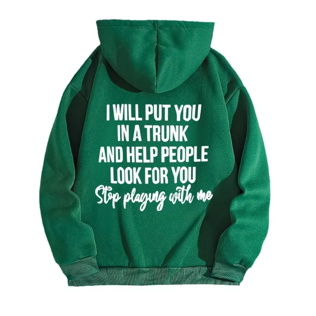 여성용 플리스 안감 후드티 가을 겨울 유럽 미국 신상 레터 프린트 백백 칼라 패션 탑