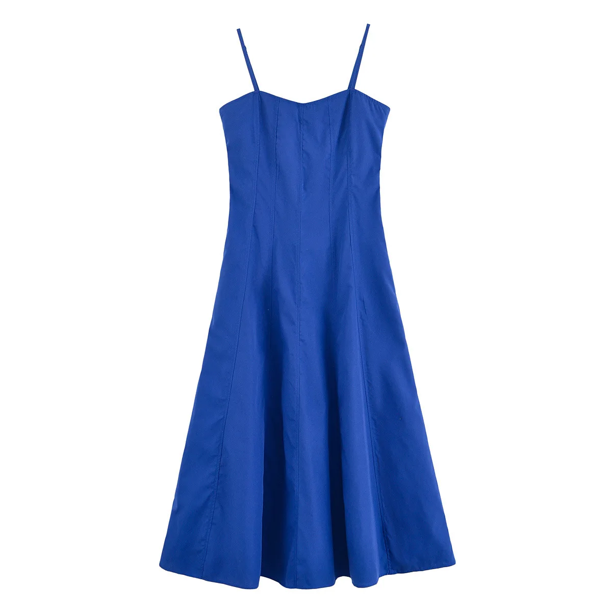 فستان نسائي صيفي جديد لعام 2025 موضة التخسيس حزام بسيط بدون أكمام بلون سادة نمط التخسيس فستان صيفي جديد