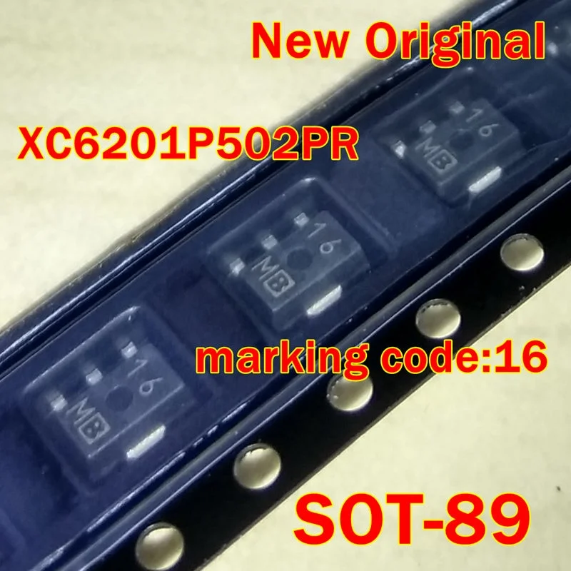 

1Pcs to 100Pcs Xc6201P502Pr-G Xc6201P502Pr Sot-89 New Original Marking Code:16 Positive Voltage Regulators