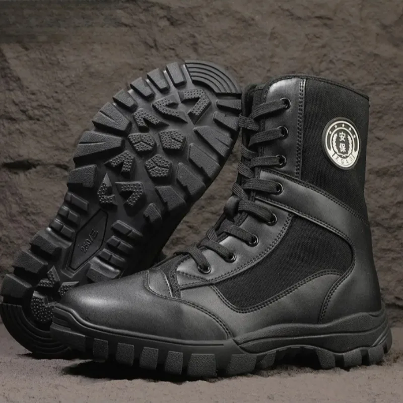 

High Quality Men Boots Fashion Breathable Mesh Special Forces Training Male Special Forces High Top Canvas Combat Boots for Men