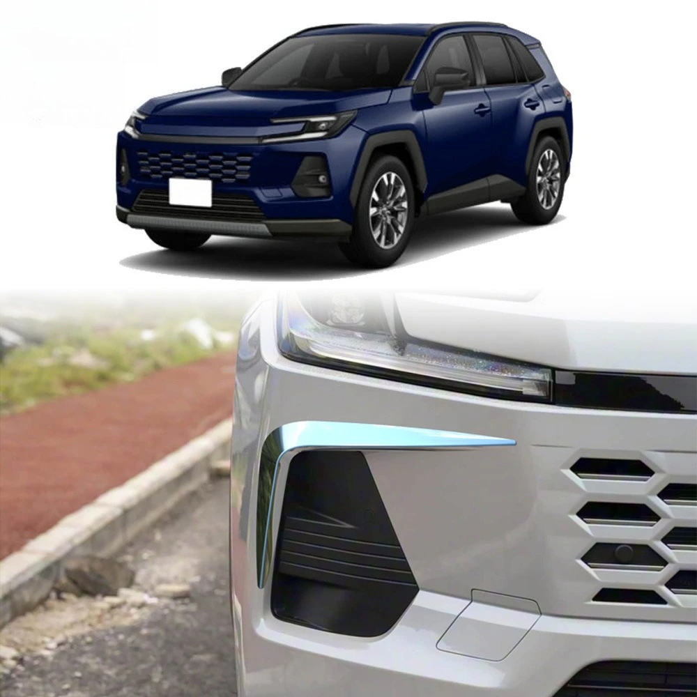 

For Toyato Rav4 RAV 4 6tha 2026 2027 abs black Chrome Front Foglight Bezel Corner Decoration Cover Trim Protector car styling