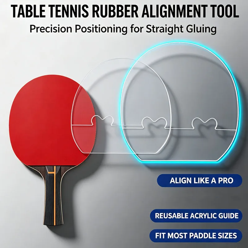 Table Tennis Rubber Positioning Template Ping Pong Racket Assembly Alignment Locator Paste Aid Board for Paddle Gluing Tool