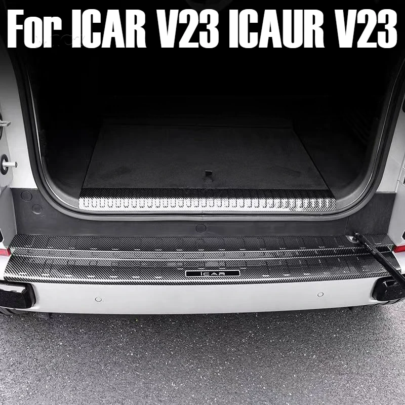 

Стайлинг автомобиля для ICAR V23 ICAUR V23 2025 2026, АБС-пластик, задний бампер, защита багажника, наклейка, защитная наклейка, украшение