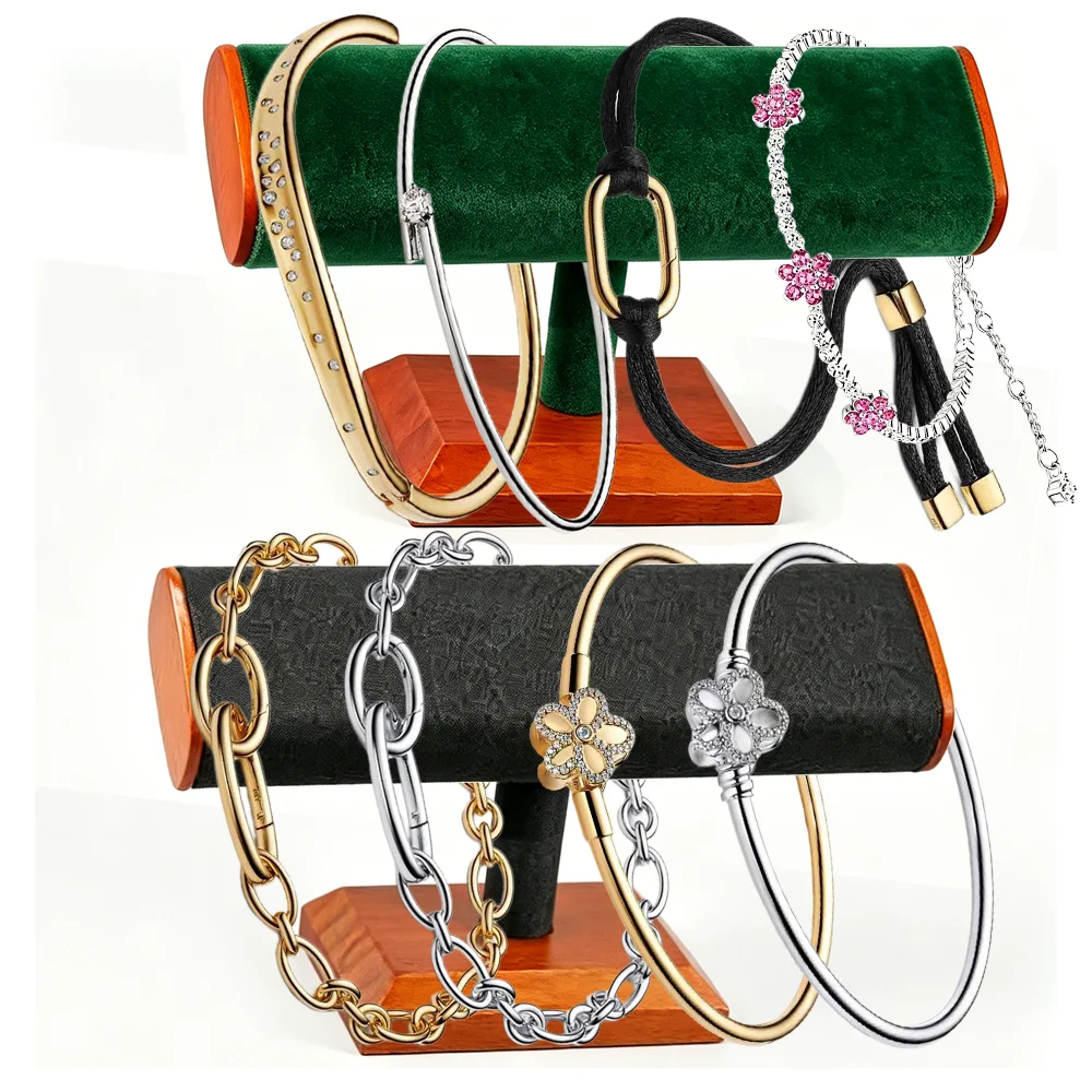 2026 New 925 Silver Hot Selling Leather Rope Sliding Lucky Flower Exquisite DIY Charm Jewelry Chain Bracelet Display Tool