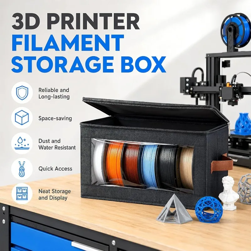 3D Printer Filament Storage Containers Non Woven Printer Filament Toy Storage Box Visible Dustproof Sorting Storage Bag