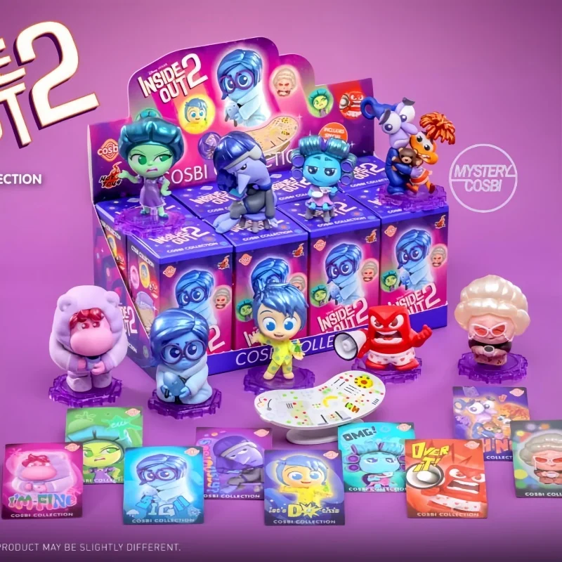 

Inside Out 2 Pajama Party series blind box Joy Sadness Disgust Nostalgia Envy Cosbi Collect Figurine Kids Birthday Gift