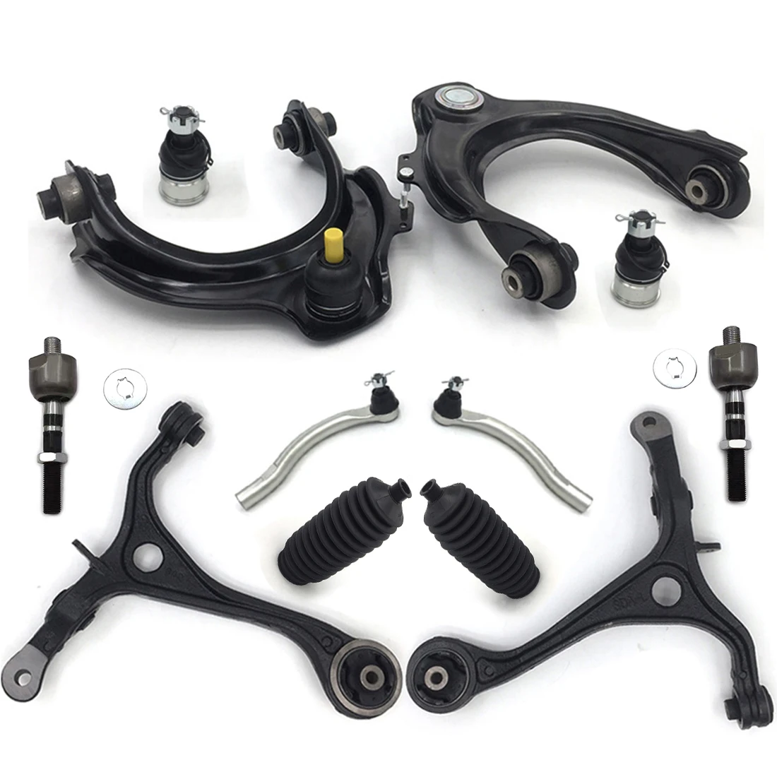 AzbuStag 12Pcs Front Upper Lower Left Right Control Arm Pinion Boot Suspension Kit for HONDA ACCORD 2003 2004 2005