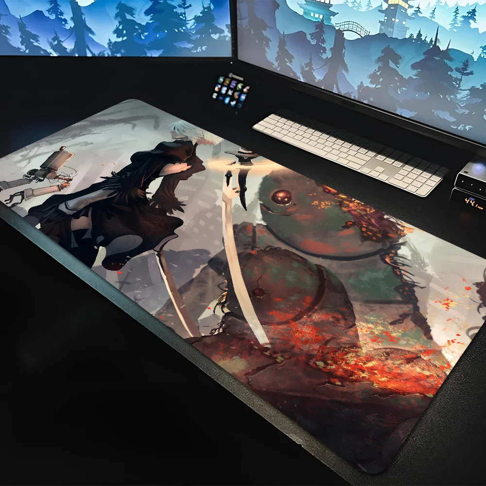 Ame NieR Automata Large Mousepad Mouse Mat Desk Mat With Pad Gaming Accessories Prime Gaming XXL Keyboard Pad Padding Mat