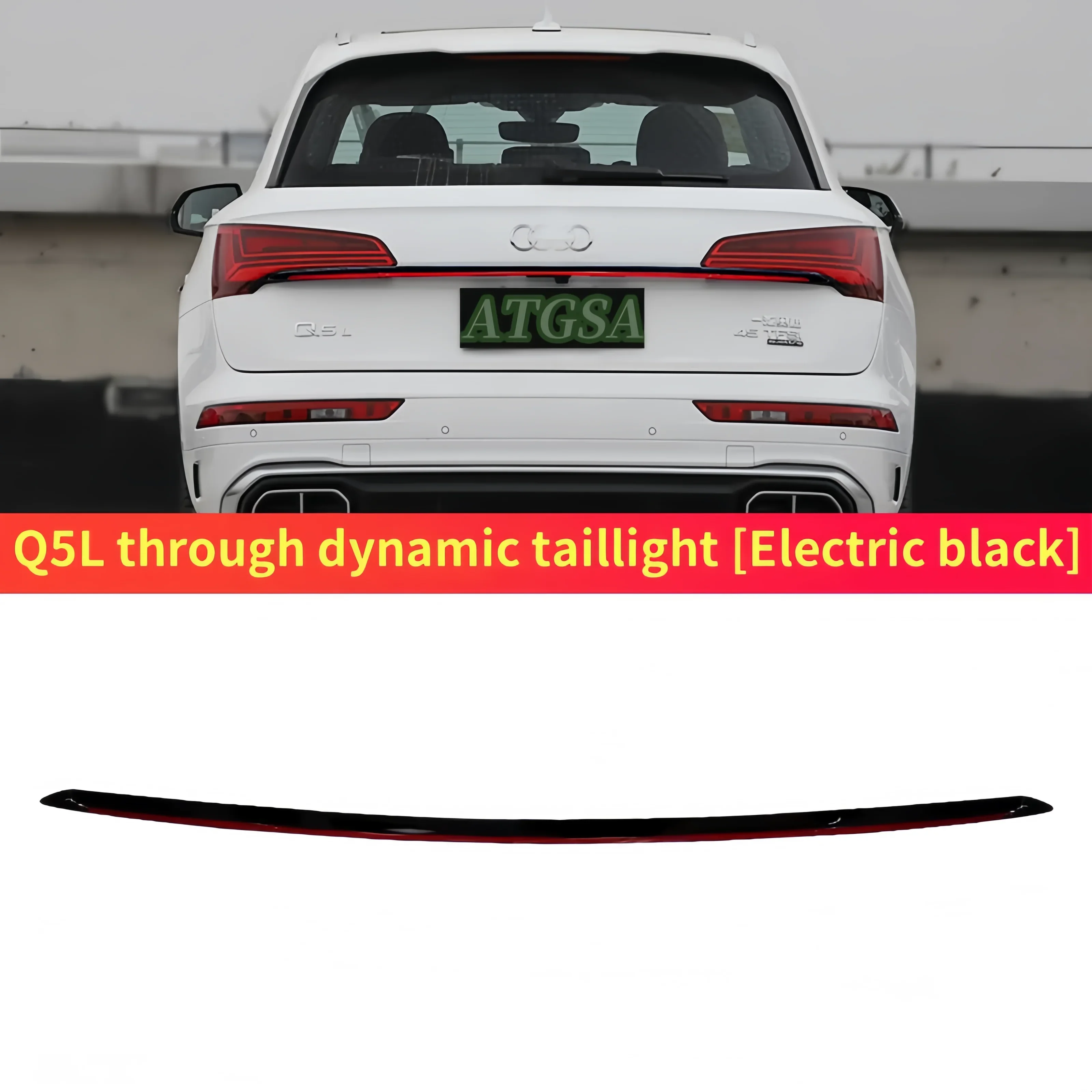 For Audi Q5L 2021 2022 2023 LED Automotive rear bumper taillights LED dynamic turn signal through rear bumper taillights