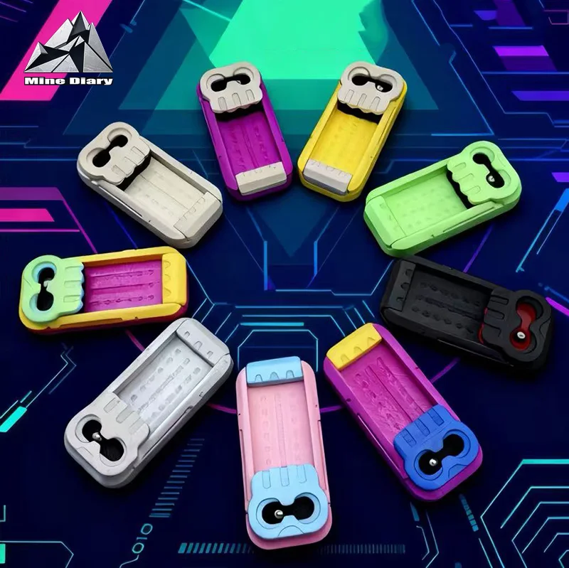 3Dプリント磁気フィジェットスライダーEDCクリエイティブマシナリープッシュスライダーフィジェットスピナーリラックスとストレス解消フィジェットトイ