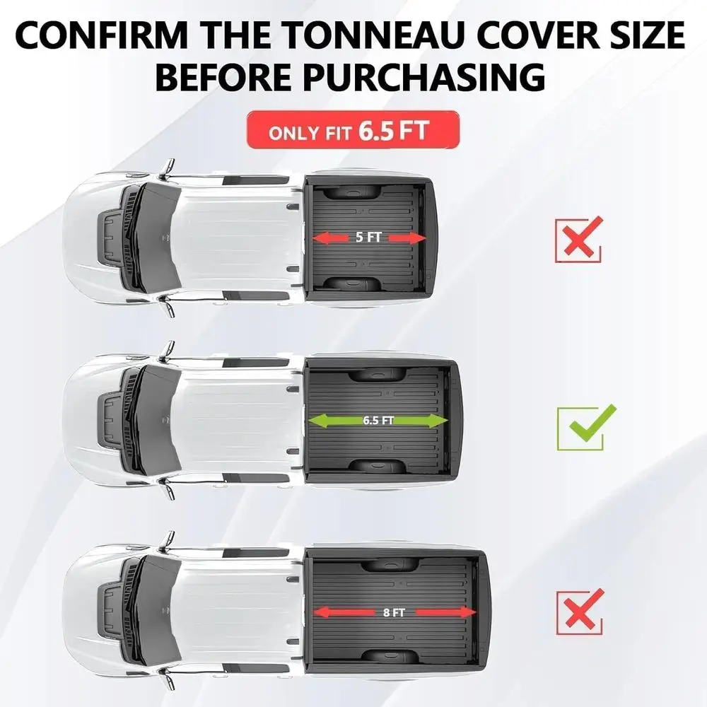 QuadFold Tonneau Cover for Ford F150 0426 Mark LT 0614 6.5ft