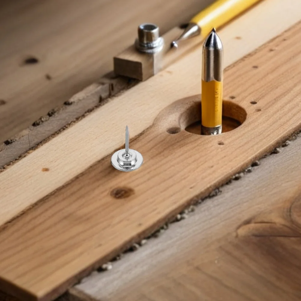 

30Pcs Zinc Alloy Metal Thumb Tacks Flat Head Round Push Pins for Wall Cork Boards Photo Memo Map Hanging Pins Flat Thumb Tacks