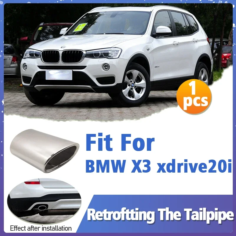 

Top quality 1pcs tail tube tip muffler suitable for bmw x3 xdrive20i 20i exhaust tip retroftting the exhaust tube tuning car acc