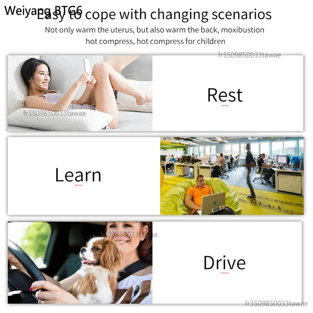 حزام خصر ذكي دافئ مناسب لتخفيف آلام الخصر أثناء الحيض أدوات تدليك الخصر في البطن #4