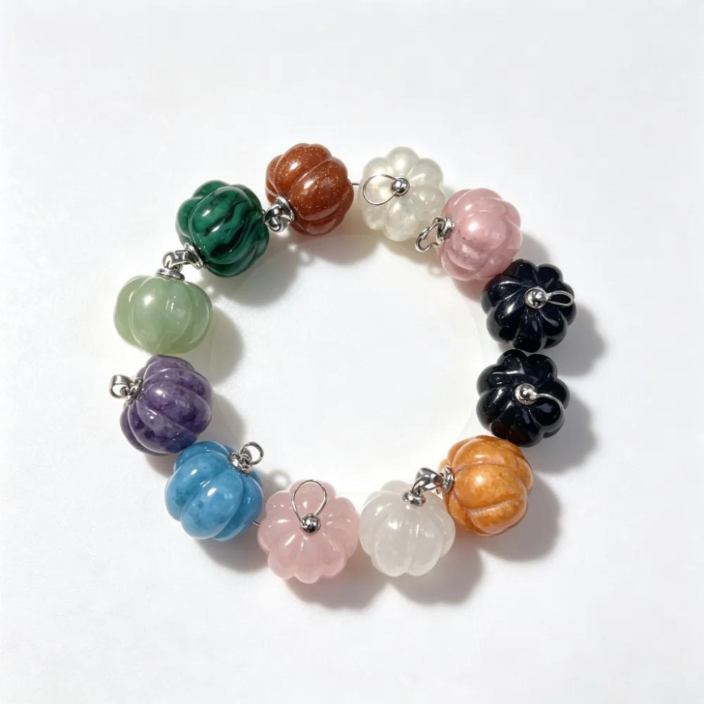 Personalized Natural Stone Powder Crystal Turquoise Electroplated Single Hole Pendant DIY Jewelry Accessories Gift Components