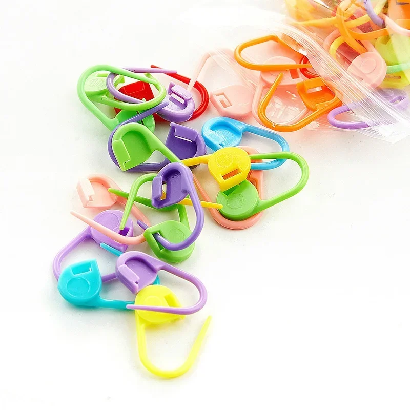 50/200Pcs Multicolor Mini Resin Clip Locking Plastic DIY Sewing Sweater Needle Tools Stitch Markers Knitting Marking Pins Hooks