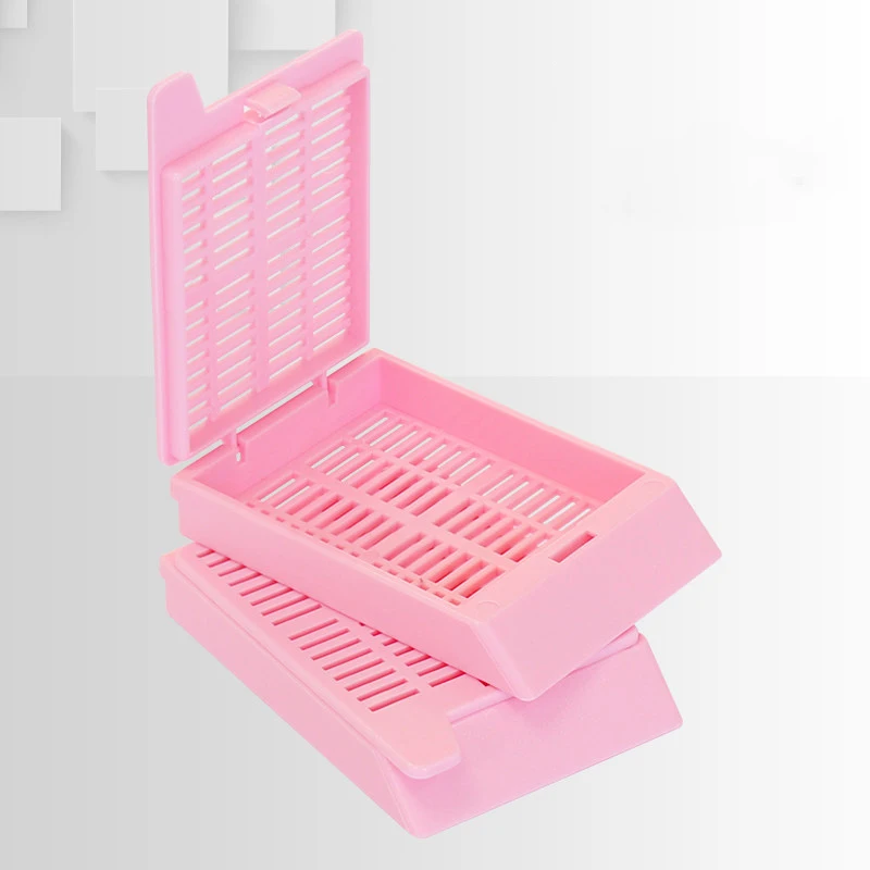 1 piece tissue embedding box pom material 1*5mm long strip buckle removable lid EM106 view 6
