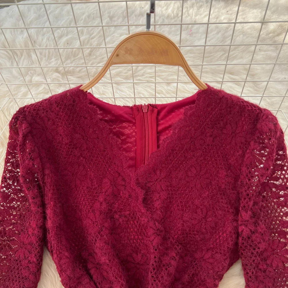 Elegancka sukienka w stylu vintage, seksowna, z kwiatowym wzorem, ażurowa, dopasowana, marszczona, w stylu wróżki, rozkloszowana, idealna na wakacje, damska, boho, letnia, na ceremonię.