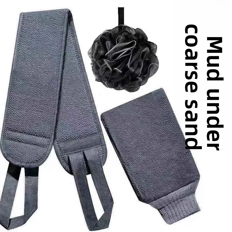 

Powerful Bath Scrubbing Glove Long Back Scrubbing Towel Home Use Mud Rubbing Bath Cleaning Tool Strong Exfoliating Back Brush