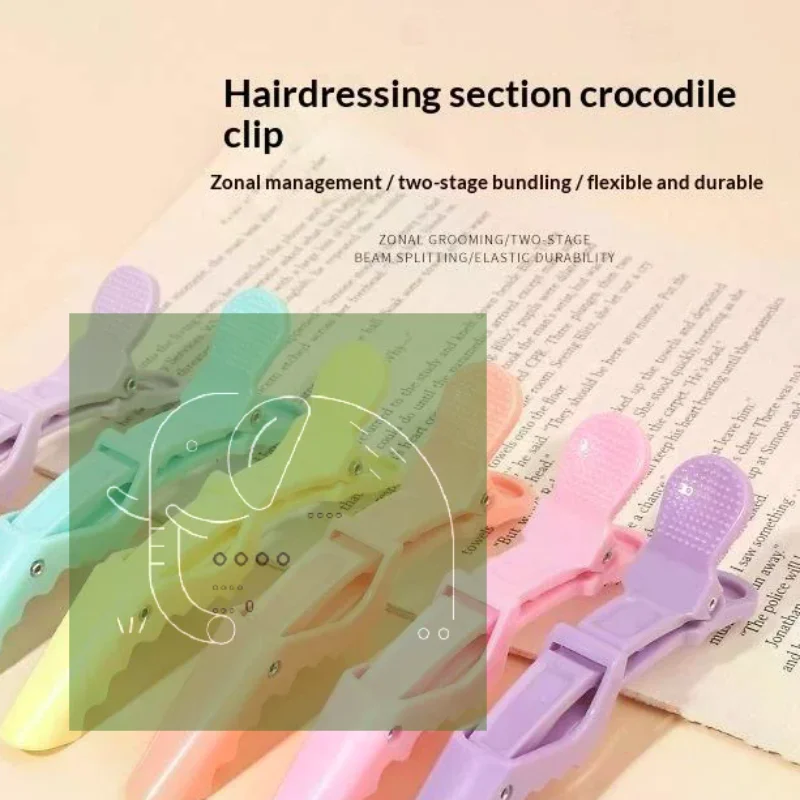Hair Sectioning Alligator Clips Multifunctional Non Slip High Quality Plastic Clips for Hair Extension Styling Salon Use 12Pcs