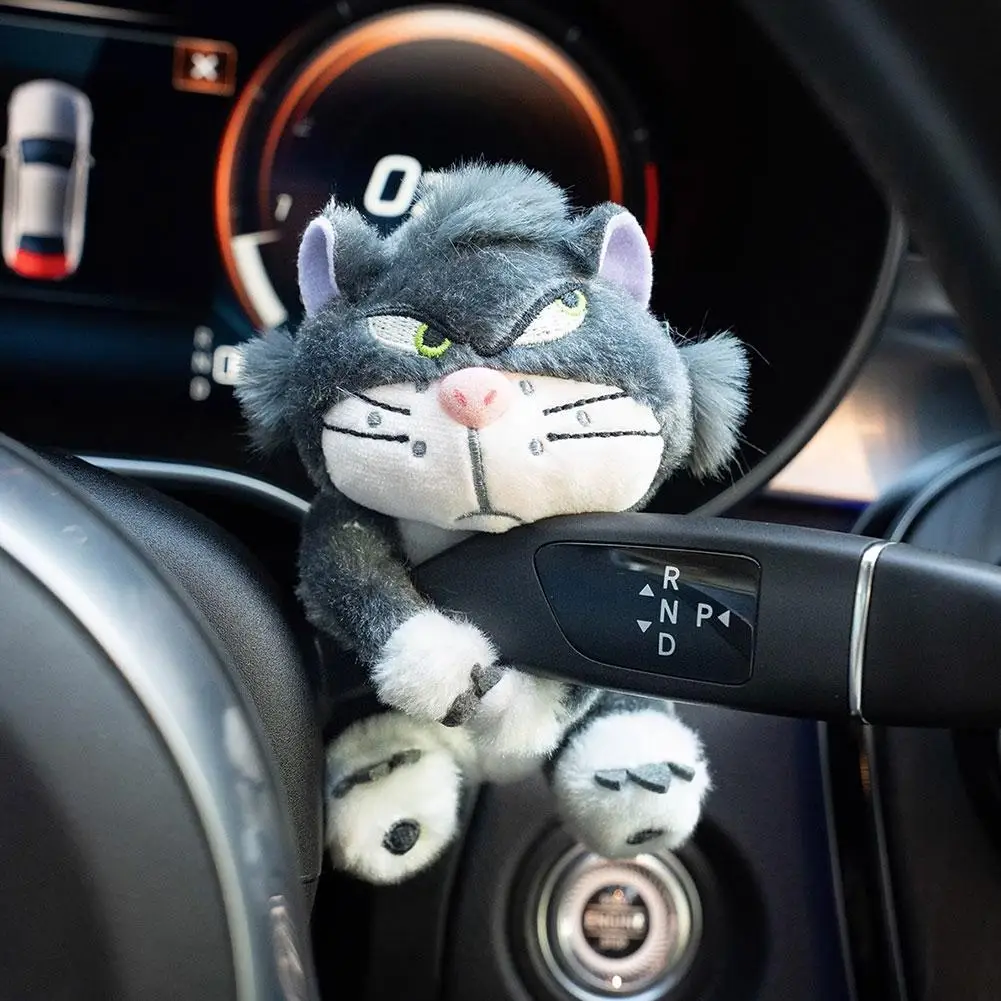 Car Decoration Cat Cute Cartoon Lucifer Cat  Car Decoration Wiper Turn Signal Plush Doll Car Interior Accessories