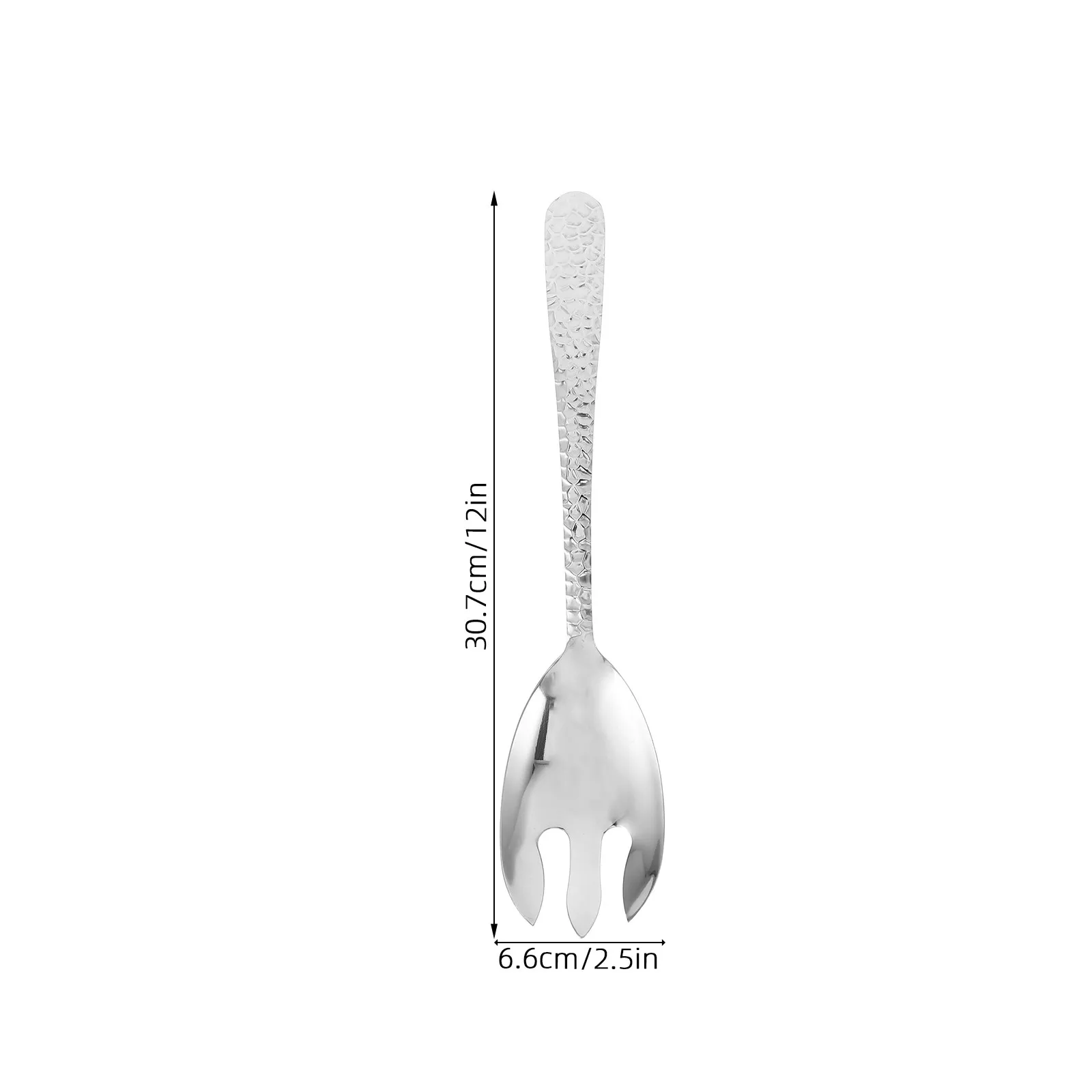 4Pcs Stainless Steel Salad Serving Set Long Handle Spoon and Fork for Tossing Mixing Buffet Catering Restaurant Fruit Vegetable