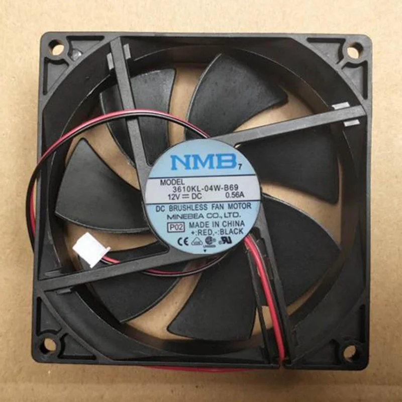 

M New NMB 3610KL-04W-B69 DC12V 0.56A 2pin cooling fan#QW