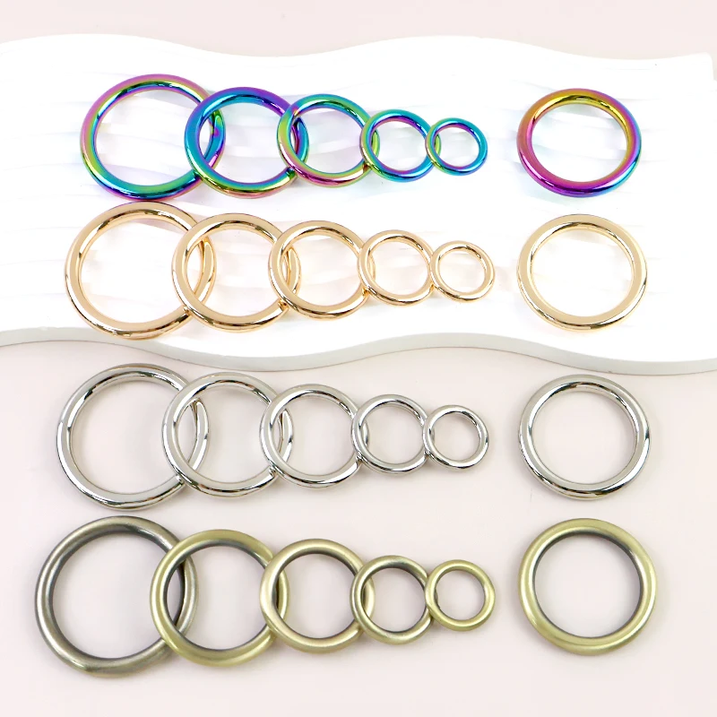 5/10Pcs 15/19/25/32/38/50mm O Ring Metal Buckle for Bag Strap Dog Collar Belt Rings Clasp Carabiner Keychain Hook Loop Hardware